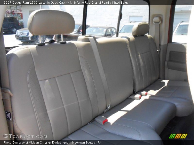 Inferno Red Crystal Pearl / Khaki Beige 2007 Dodge Ram 1500 Laramie Quad Cab 4x4