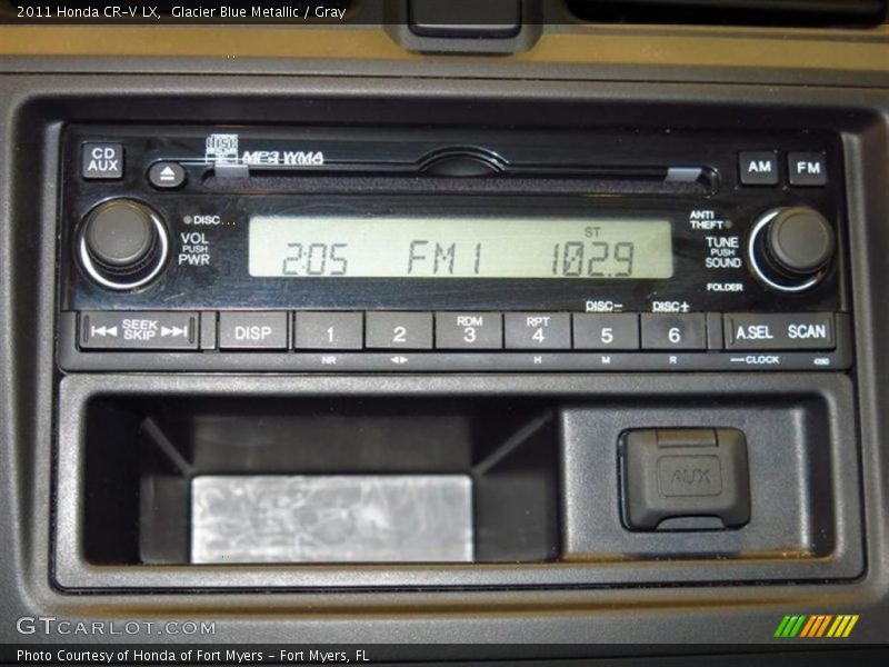 Glacier Blue Metallic / Gray 2011 Honda CR-V LX