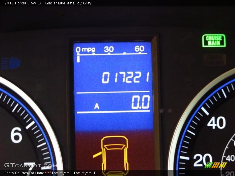 Glacier Blue Metallic / Gray 2011 Honda CR-V LX