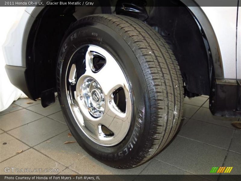 Glacier Blue Metallic / Gray 2011 Honda CR-V LX