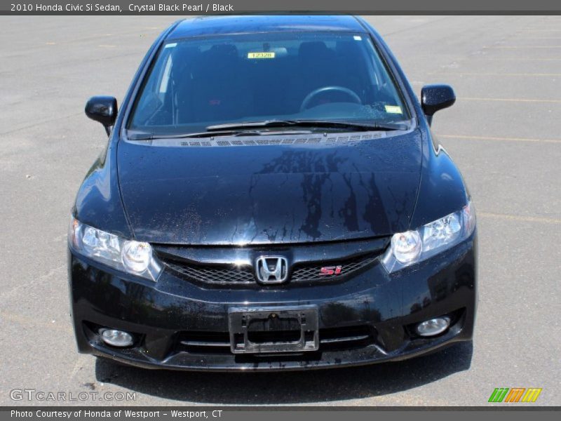 Crystal Black Pearl / Black 2010 Honda Civic Si Sedan