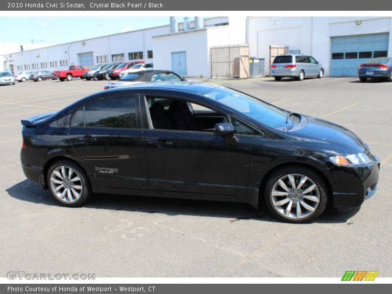 Crystal Black Pearl / Black 2010 Honda Civic Si Sedan
