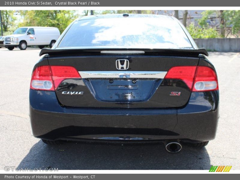 Crystal Black Pearl / Black 2010 Honda Civic Si Sedan