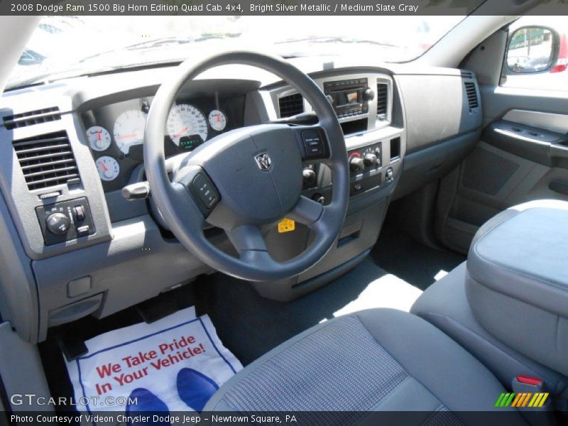 Bright Silver Metallic / Medium Slate Gray 2008 Dodge Ram 1500 Big Horn Edition Quad Cab 4x4