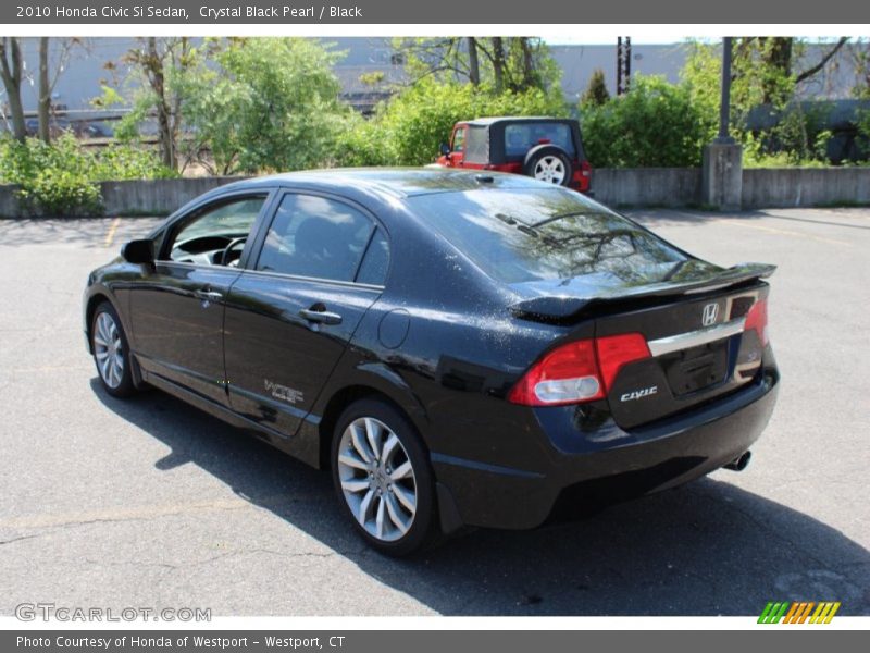 Crystal Black Pearl / Black 2010 Honda Civic Si Sedan