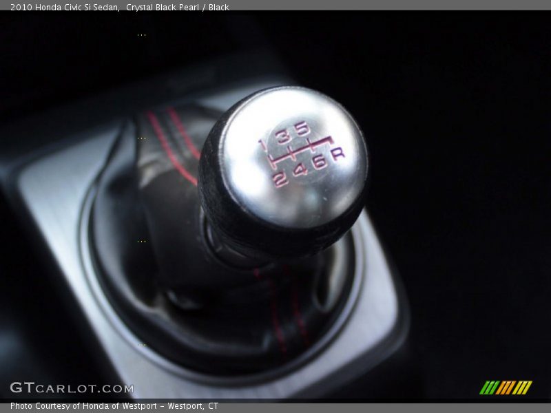 Crystal Black Pearl / Black 2010 Honda Civic Si Sedan