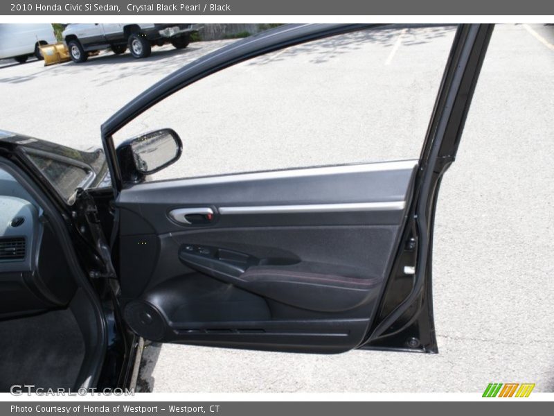 Crystal Black Pearl / Black 2010 Honda Civic Si Sedan