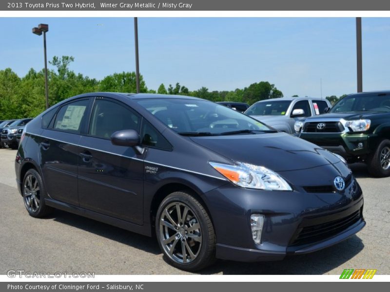 Winter Gray Metallic / Misty Gray 2013 Toyota Prius Two Hybrid