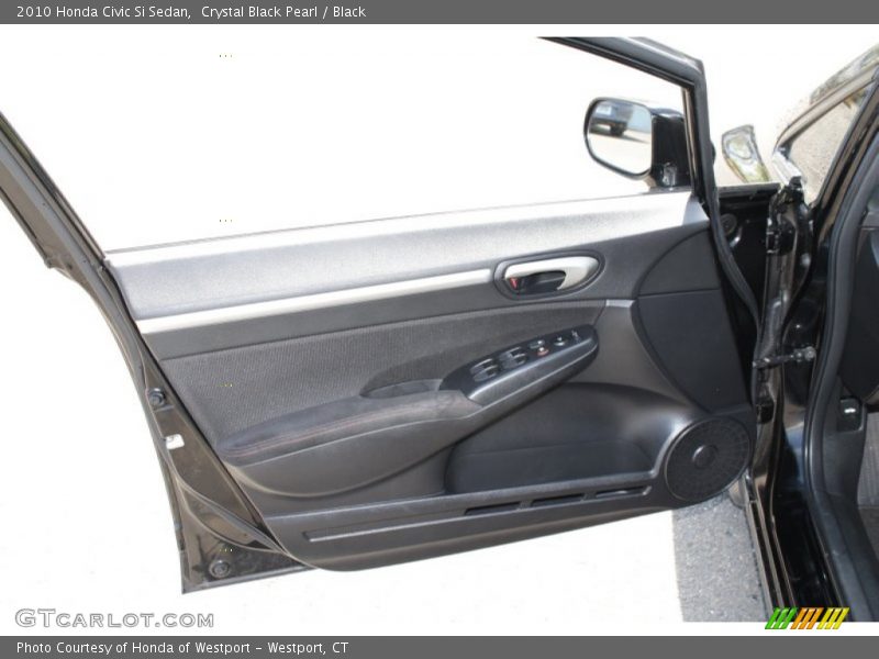 Crystal Black Pearl / Black 2010 Honda Civic Si Sedan