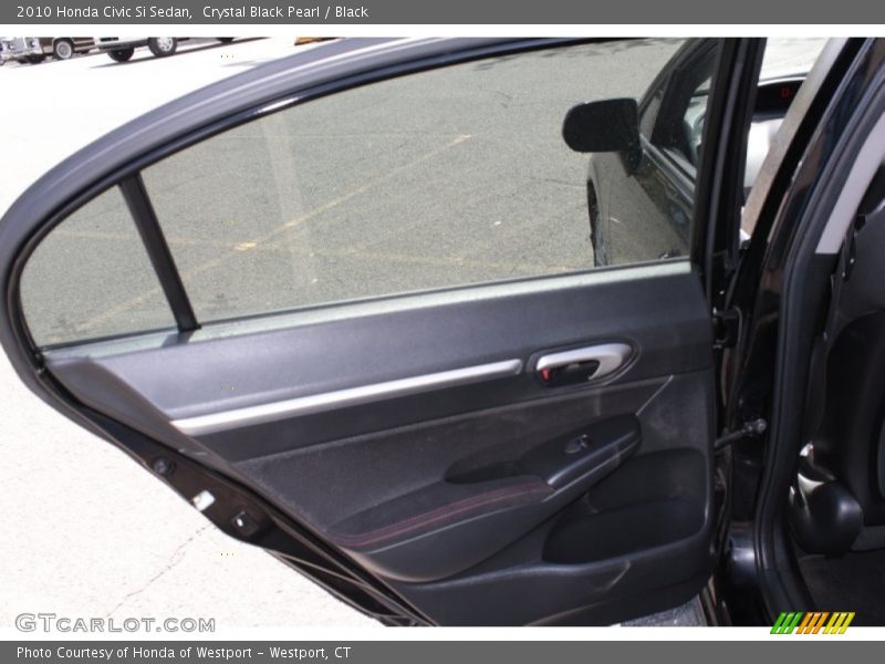 Crystal Black Pearl / Black 2010 Honda Civic Si Sedan