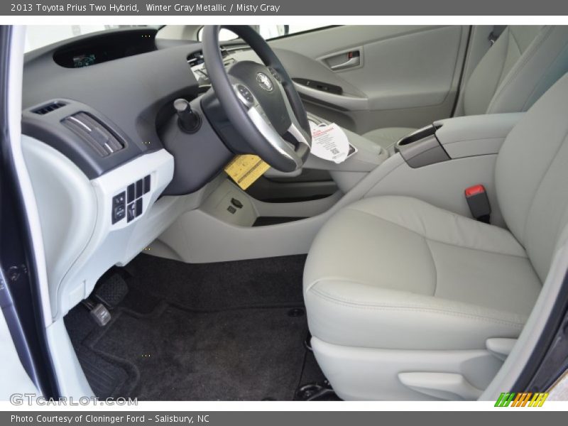 Winter Gray Metallic / Misty Gray 2013 Toyota Prius Two Hybrid