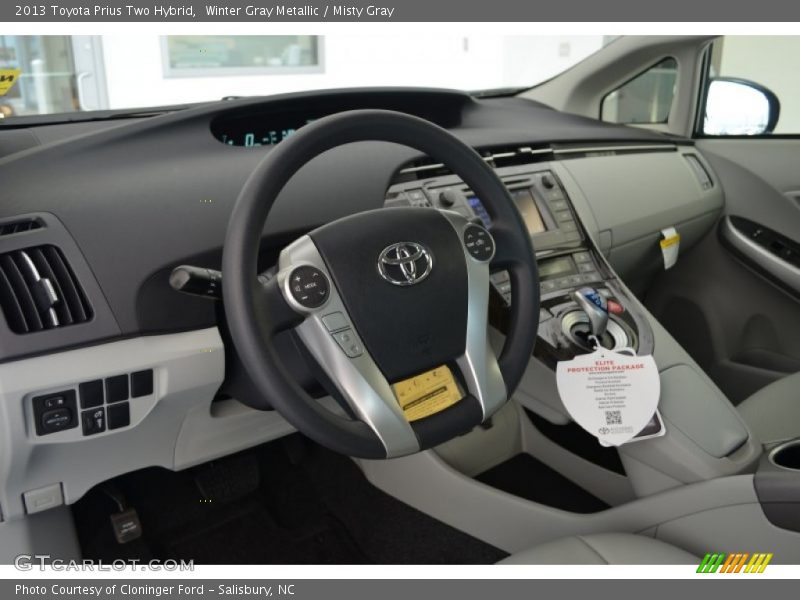 Winter Gray Metallic / Misty Gray 2013 Toyota Prius Two Hybrid