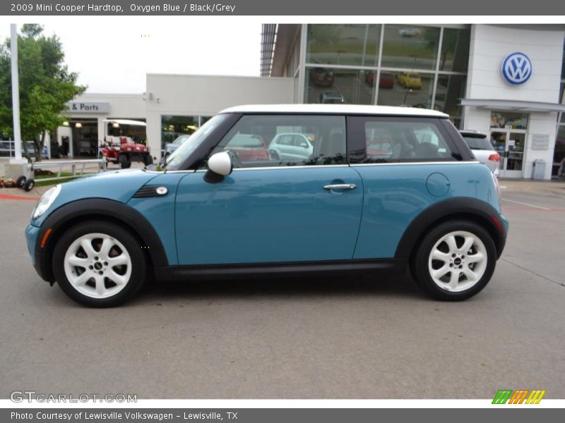 Oxygen Blue / Black/Grey 2009 Mini Cooper Hardtop