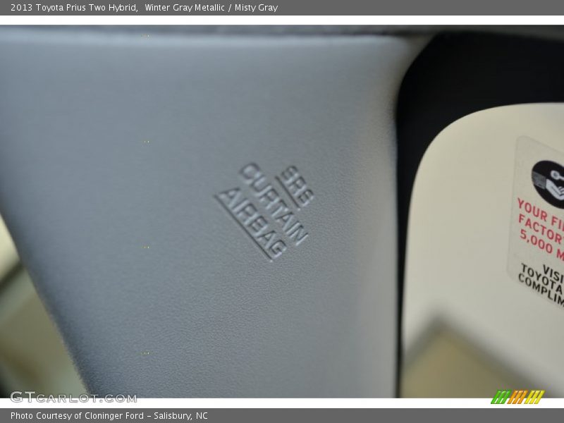 Winter Gray Metallic / Misty Gray 2013 Toyota Prius Two Hybrid