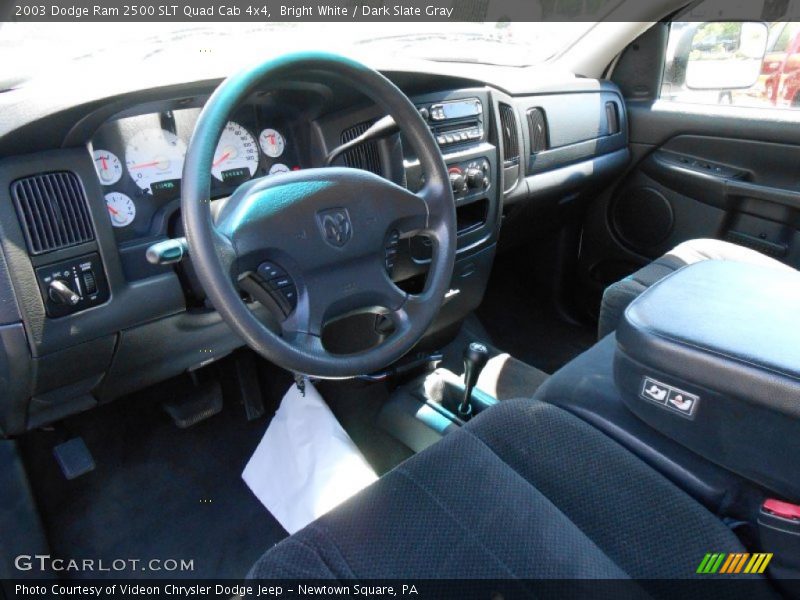 Bright White / Dark Slate Gray 2003 Dodge Ram 2500 SLT Quad Cab 4x4