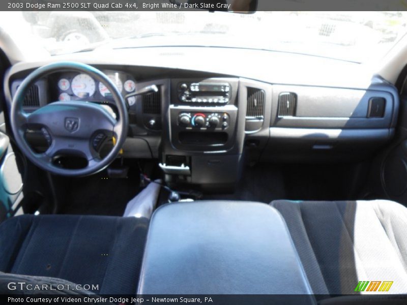 Bright White / Dark Slate Gray 2003 Dodge Ram 2500 SLT Quad Cab 4x4