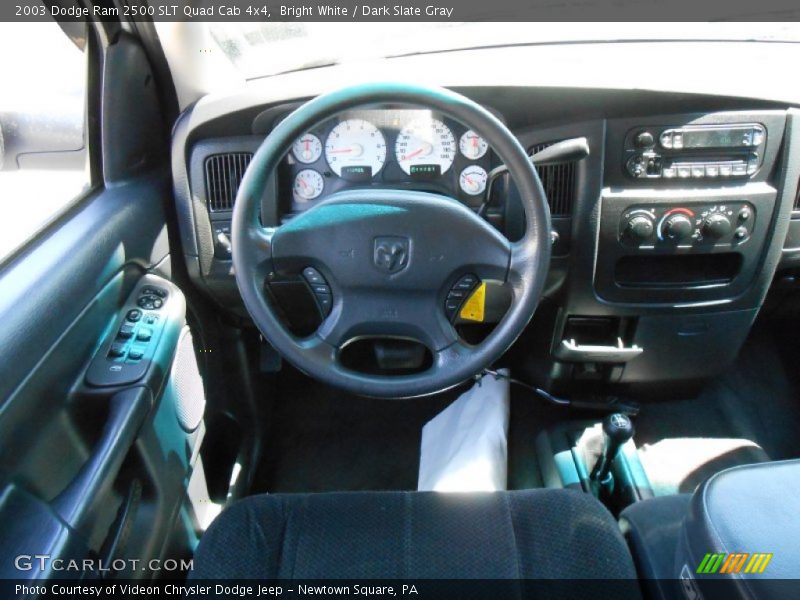 Bright White / Dark Slate Gray 2003 Dodge Ram 2500 SLT Quad Cab 4x4