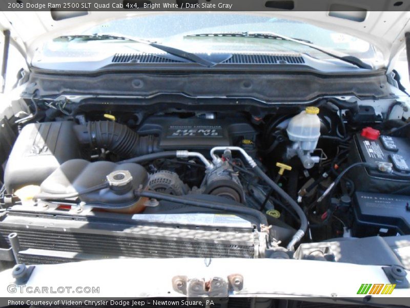 Bright White / Dark Slate Gray 2003 Dodge Ram 2500 SLT Quad Cab 4x4