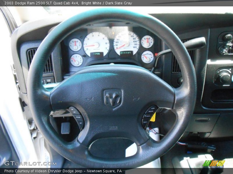 Bright White / Dark Slate Gray 2003 Dodge Ram 2500 SLT Quad Cab 4x4