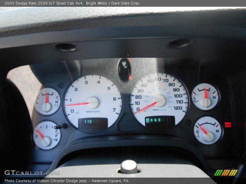 Bright White / Dark Slate Gray 2003 Dodge Ram 2500 SLT Quad Cab 4x4