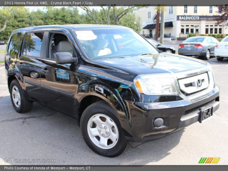 Crystal Black Pearl / Gray 2011 Honda Pilot LX 4WD