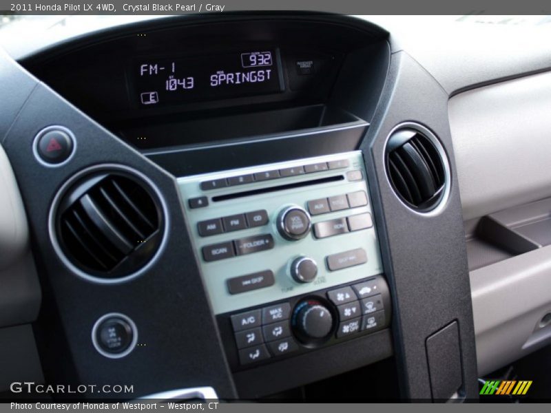 Crystal Black Pearl / Gray 2011 Honda Pilot LX 4WD