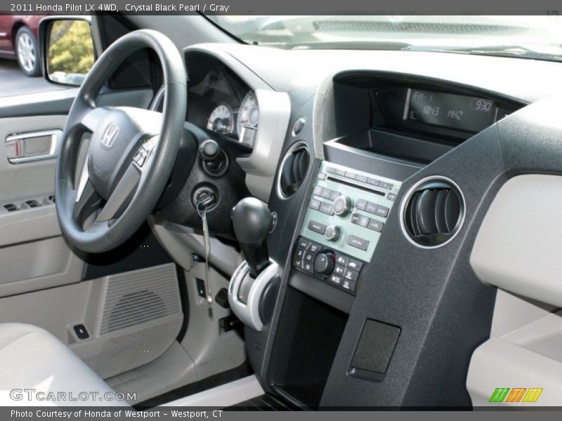Crystal Black Pearl / Gray 2011 Honda Pilot LX 4WD