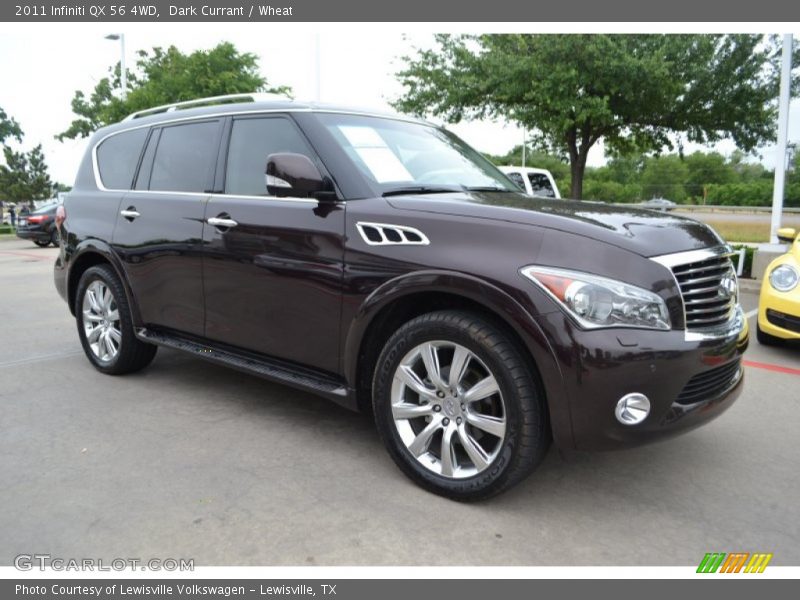 Dark Currant / Wheat 2011 Infiniti QX 56 4WD