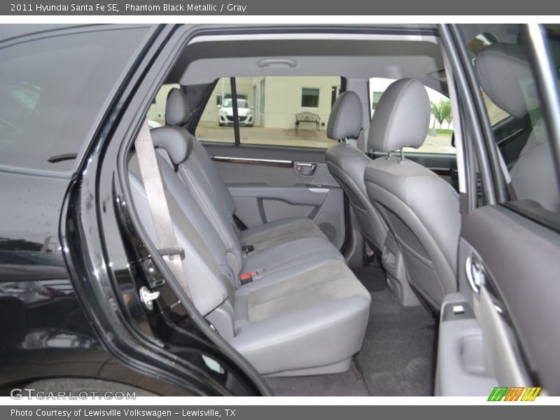 Phantom Black Metallic / Gray 2011 Hyundai Santa Fe SE