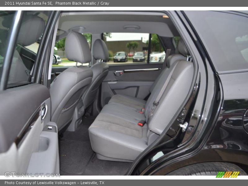 Phantom Black Metallic / Gray 2011 Hyundai Santa Fe SE