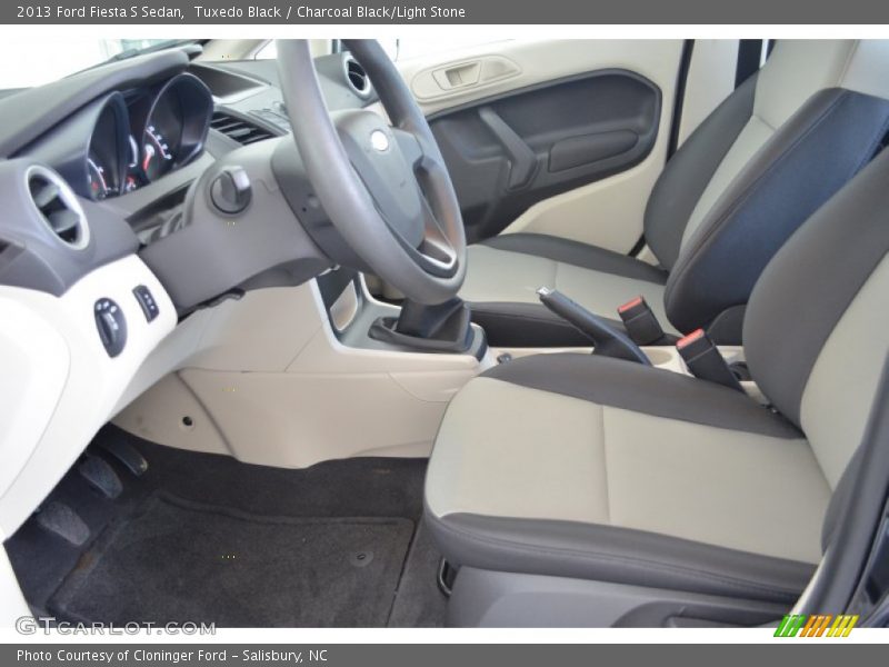 Tuxedo Black / Charcoal Black/Light Stone 2013 Ford Fiesta S Sedan