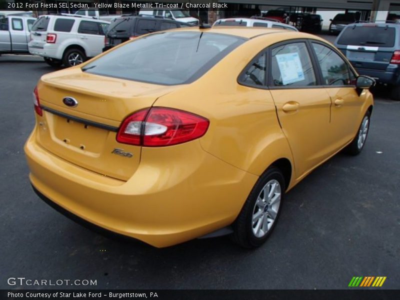  2012 Fiesta SEL Sedan Yellow Blaze Metallic Tri-coat