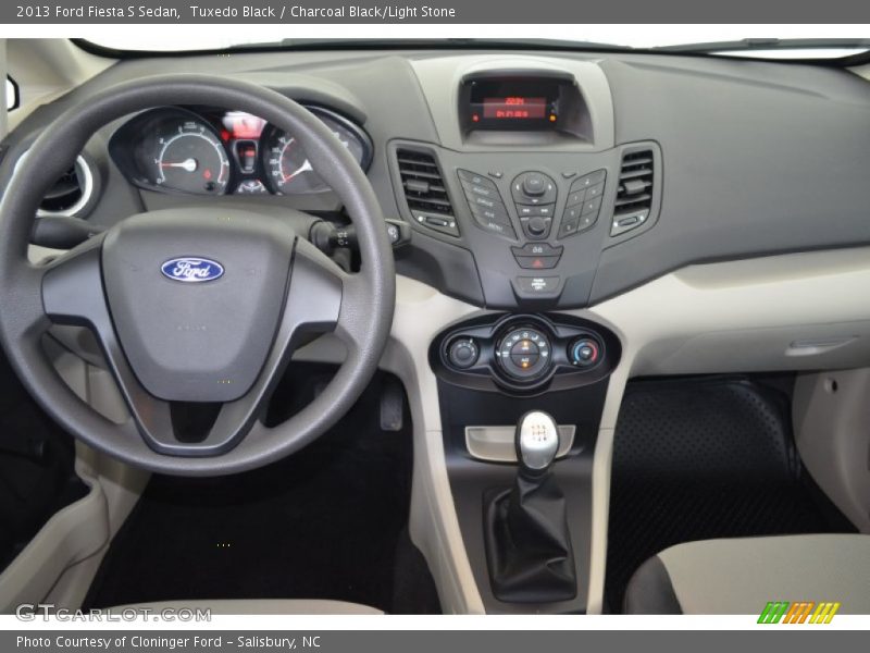 Tuxedo Black / Charcoal Black/Light Stone 2013 Ford Fiesta S Sedan