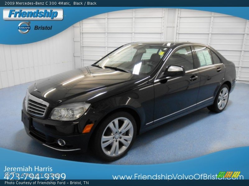 Black / Black 2009 Mercedes-Benz C 300 4Matic