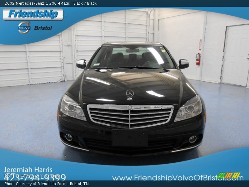 Black / Black 2009 Mercedes-Benz C 300 4Matic