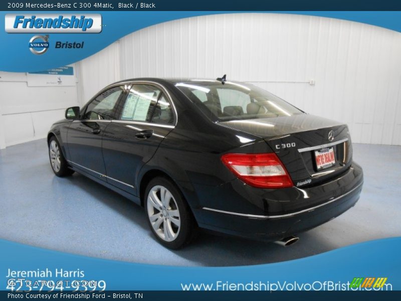 Black / Black 2009 Mercedes-Benz C 300 4Matic