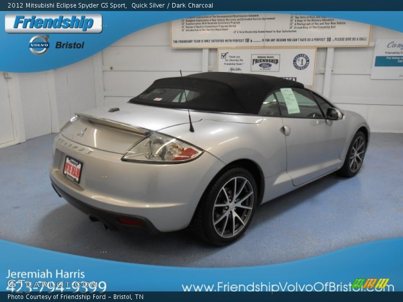 Quick Silver / Dark Charcoal 2012 Mitsubishi Eclipse Spyder GS Sport