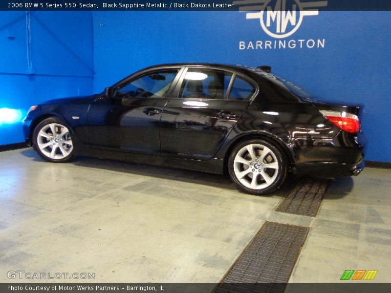 Black Sapphire Metallic / Black Dakota Leather 2006 BMW 5 Series 550i Sedan