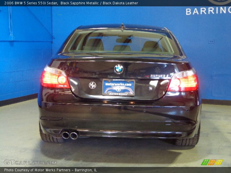 Black Sapphire Metallic / Black Dakota Leather 2006 BMW 5 Series 550i Sedan