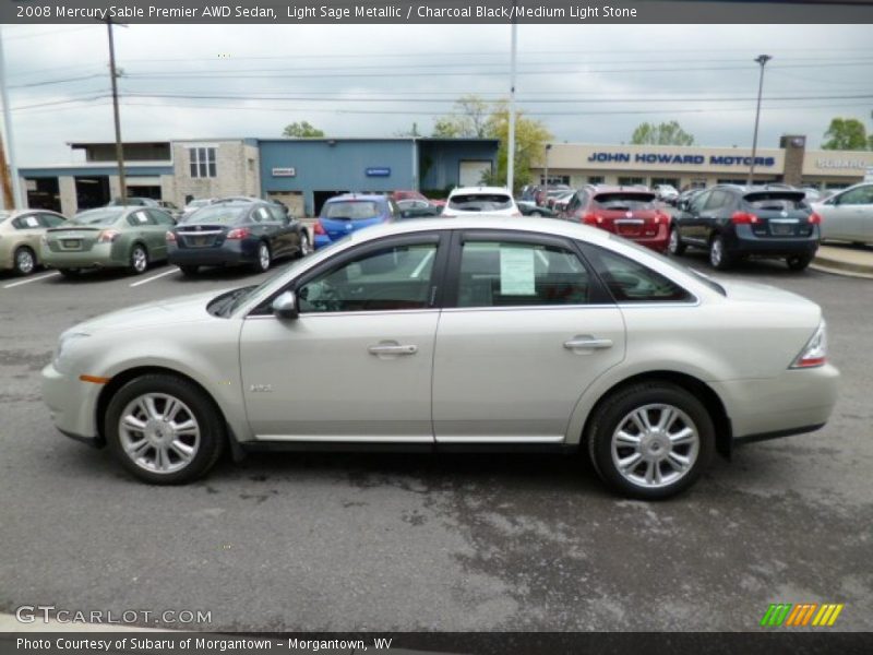Light Sage Metallic / Charcoal Black/Medium Light Stone 2008 Mercury Sable Premier AWD Sedan