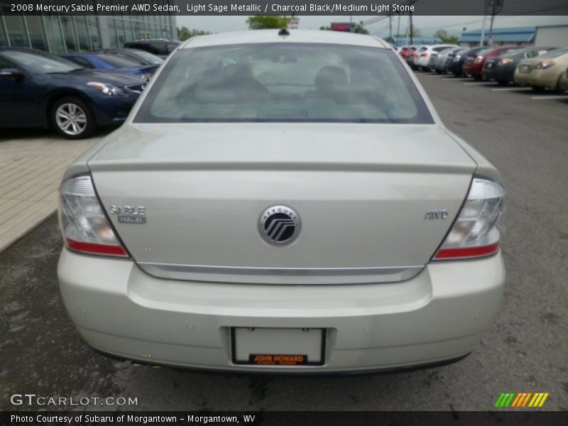 Light Sage Metallic / Charcoal Black/Medium Light Stone 2008 Mercury Sable Premier AWD Sedan