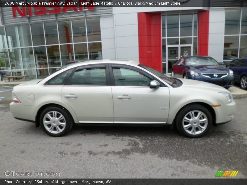 Light Sage Metallic / Charcoal Black/Medium Light Stone 2008 Mercury Sable Premier AWD Sedan