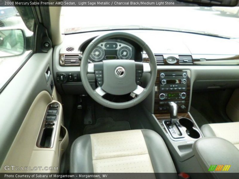 Light Sage Metallic / Charcoal Black/Medium Light Stone 2008 Mercury Sable Premier AWD Sedan