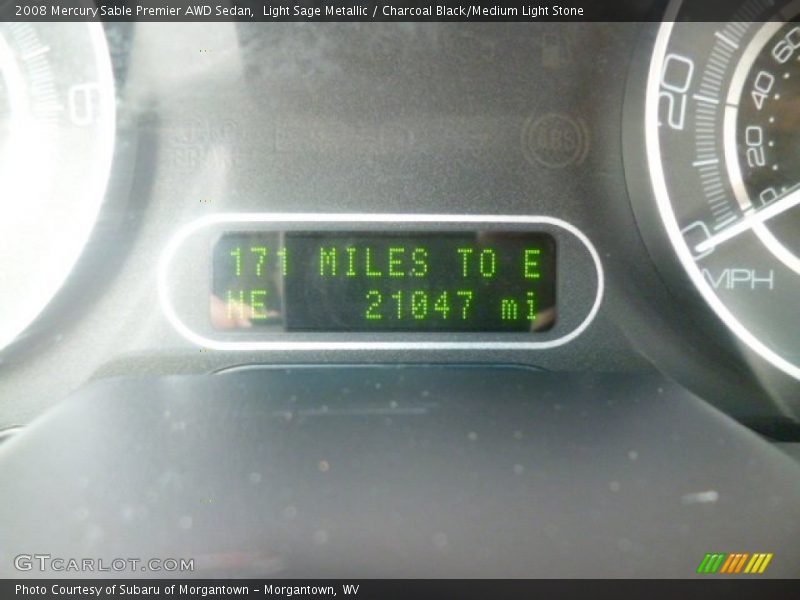 Light Sage Metallic / Charcoal Black/Medium Light Stone 2008 Mercury Sable Premier AWD Sedan