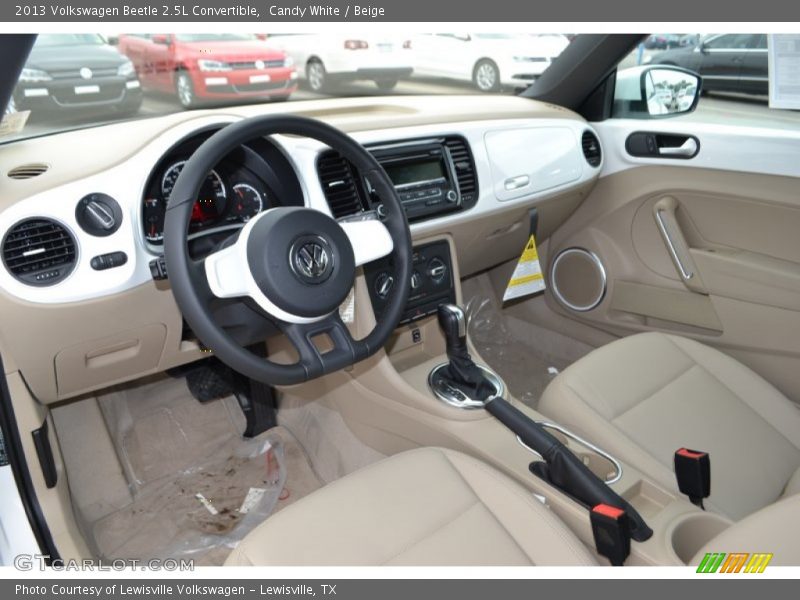 Candy White / Beige 2013 Volkswagen Beetle 2.5L Convertible