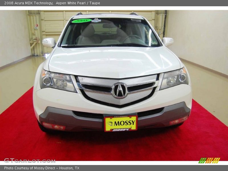 Aspen White Pearl / Taupe 2008 Acura MDX Technology