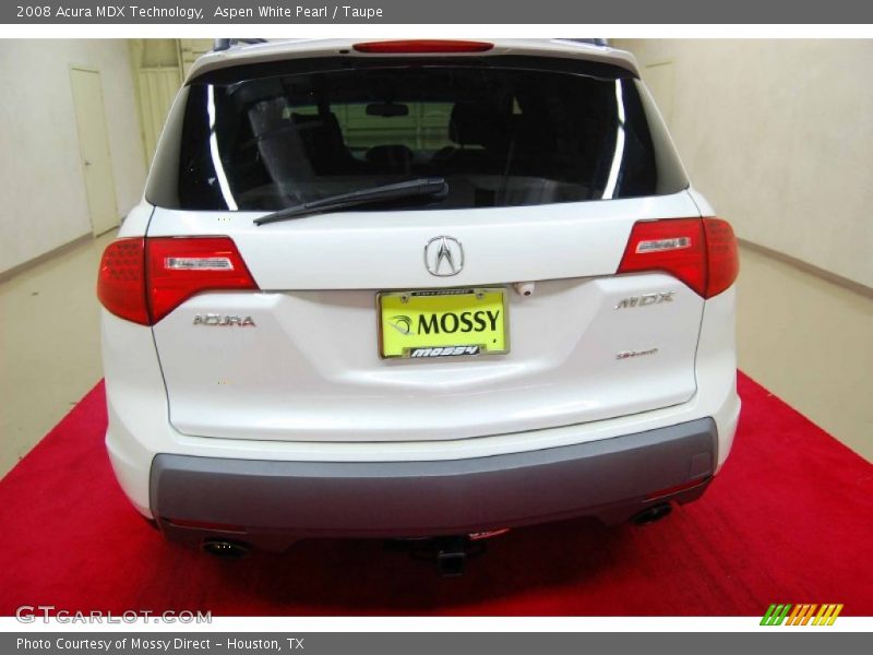 Aspen White Pearl / Taupe 2008 Acura MDX Technology