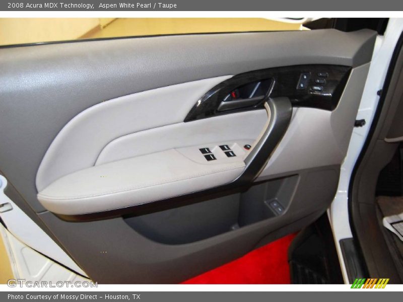Aspen White Pearl / Taupe 2008 Acura MDX Technology