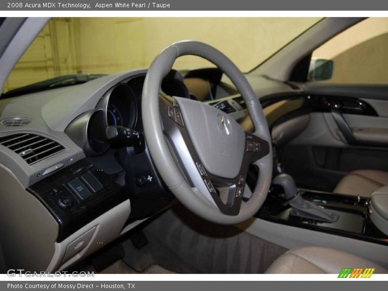 Aspen White Pearl / Taupe 2008 Acura MDX Technology
