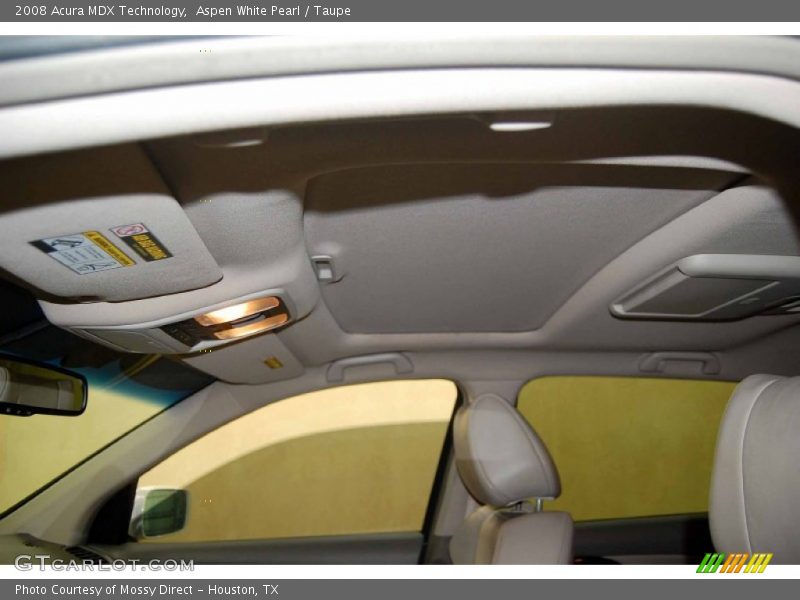 Aspen White Pearl / Taupe 2008 Acura MDX Technology
